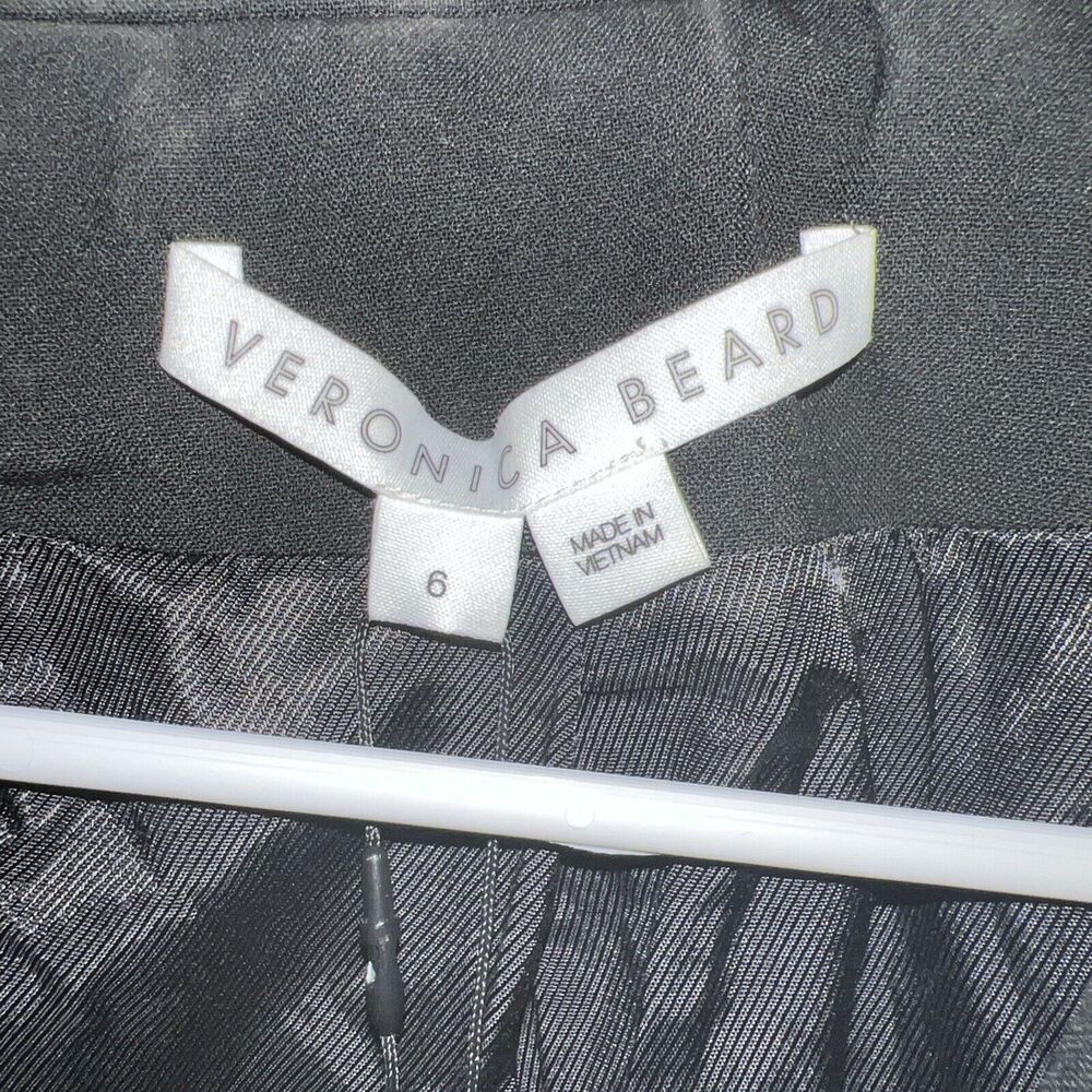 VERONICA BEARD Miller Dickey Jacket Blazer Black Sz 6 NWT Silver Buttons - Picture 4 of 5